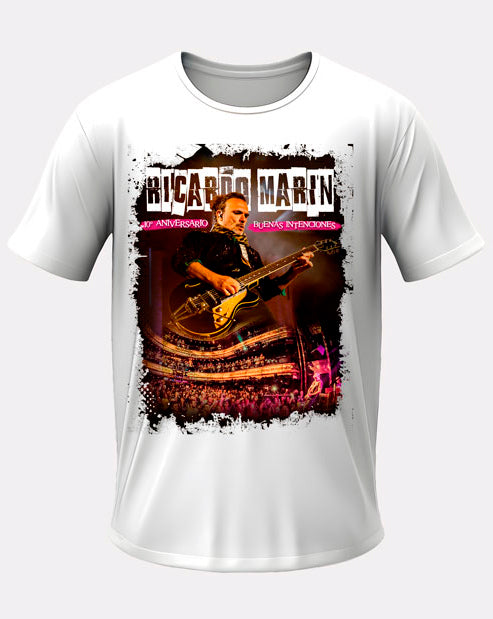 Camiseta Manga Corta 10º Aniversarios Ricardo Marin Blanca