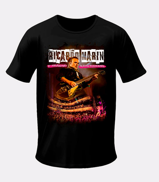 Camiseta Manga Corta 10º Aniversarios Ricardo Marin Negra