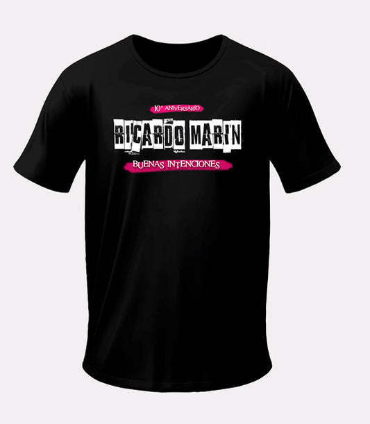 Camiseta Manga Corta 10º Aniversarios Ricardo Marin Negra