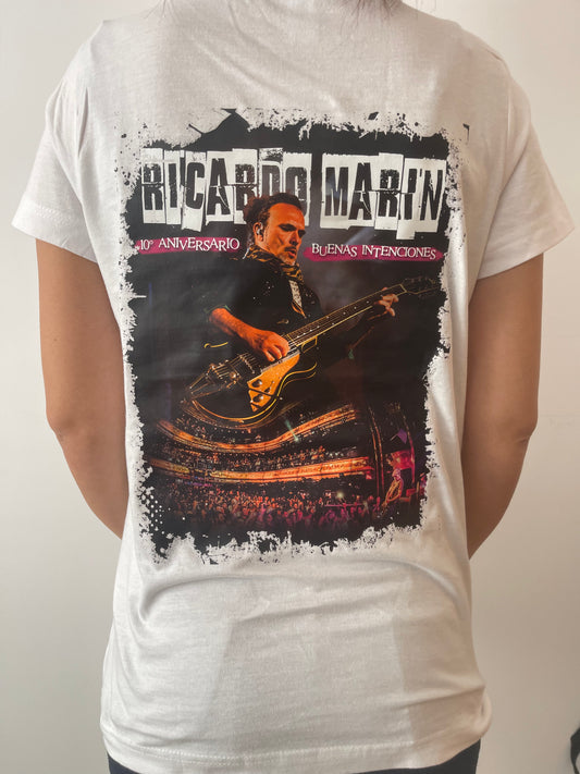 Camiseta Mujer 10º aniversario Buenas Intenciones de RICARDO MARÍN BLANCA